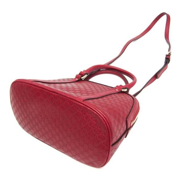 GUCCI Authentic Red Leather Shoulder Bag - Picture 3 of 13